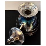 LR - 4-Piece Vintage Silver-Plated Tea Set with Tray and Lidded Sugar Bowl, Moore & Co