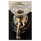 LR - 4-Piece Vintage Silver-Plated Tea Set with Tray and Lidded Sugar Bowl, Moore & Co