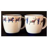 DR - Alessi Italy Metal Platter by Steven Blaess with 4 Burquest Imports Mugs