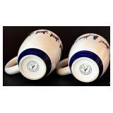 DR - Alessi Italy Metal Platter by Steven Blaess with 4 Burquest Imports Mugs