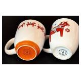 DR - Alessi Italy Metal Platter by Steven Blaess with 4 Burquest Imports Mugs