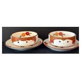 K - Set of 2 Vintage Farmer Boy and Girl Child