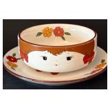 K - Set of 2 Vintage Farmer Boy and Girl Child