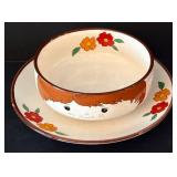 K - Set of 2 Vintage Farmer Boy and Girl Child