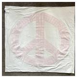 LR - PB Teen Tapestry with Pink Peace Sign 40 x 38 Inches