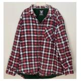 LR - Grit Iron Workwear Heavy Construction Red Plaid Flannel Shirt 2XL