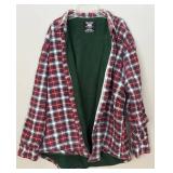 LR - Grit Iron Workwear Heavy Construction Red Plaid Flannel Shirt 2XL