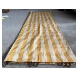 DR - Pair of Yellow and White Plaid Window Curtain Panels with Rings, 80 x 101 Inches