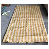 DR - Pair of Yellow and White Plaid Window Curtain Panels with Rings, 80 x 101 Inches