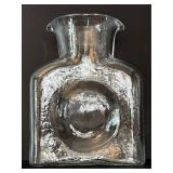 K - Lot of Glass Vases with 2004 Blenko Double Spout Pitcher