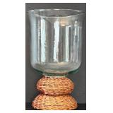 K - Lot of Glass Vases with 2004 Blenko Double Spout Pitcher