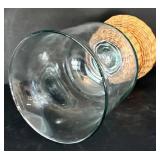 K - Lot of Glass Vases with 2004 Blenko Double Spout Pitcher