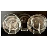 K - Set of 6 Pyrex Glass Pie Dishes Assorted Sizes up to 10 Inches