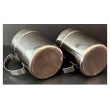 DR - Collection of Metal Kitchenware: Platter, Tiered Dessert Stand, and Cocktail Shaker