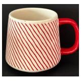 K - Set of 5 Holiday Earthenware Mugs with Festive Designs
