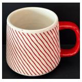 K - Set of 5 Holiday Earthenware Mugs with Festive Designs