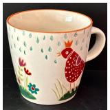 K - Set of 5 Holiday Earthenware Mugs with Festive Designs