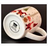 K - Set of 5 Holiday Earthenware Mugs with Festive Designs