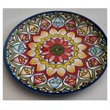LR - 19-Inch Decorative Plastic Platter and 15x6 Inch Red TAG Ceramic Serving Platter