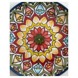 LR - 19-Inch Decorative Plastic Platter and 15x6 Inch Red TAG Ceramic Serving Platter