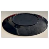 LR - 19-Inch Decorative Plastic Platter and 15x6 Inch Red TAG Ceramic Serving Platter
