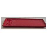 LR - 19-Inch Decorative Plastic Platter and 15x6 Inch Red TAG Ceramic Serving Platter