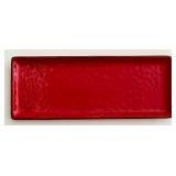 LR - 19-Inch Decorative Plastic Platter and 15x6 Inch Red TAG Ceramic Serving Platter