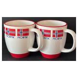 K - Set of 5 Nordic Theme Bergquist Imports Coffee Mugs