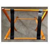 LR - Vintage Wooden Folding Luggage Stand with Straps