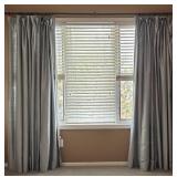 MBR - Set of 4 Gray Curtain Panels with Room Darkening Shades, 82x50 Inches Each