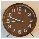 LR - Digo Wooden Desk Clock with Light Blue Oval Storage Box