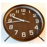 LR - Digo Wooden Desk Clock with Light Blue Oval Storage Box