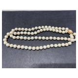 15-Inch Double Strand Angel Skin Coral Bead Necklace with 14K Gold Clasp