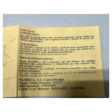 Majorica Black Imitation Pearl Necklace with Original Box and Certificate