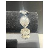 Jewelry Collection: Heart Necklace, 6.5" Shell Bracelet, and Assorted Pins