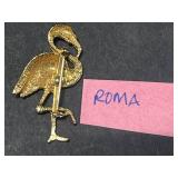 Jewelry Collection: Heart Necklace, 6.5" Shell Bracelet, and Assorted Pins