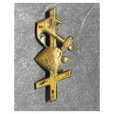 Jewelry Collection: Heart Necklace, 6.5" Shell Bracelet, and Assorted Pins