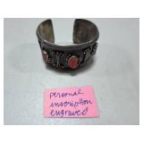 Collection of 4 Red Coral Beaded Necklaces and Silver-Tone Bracelet