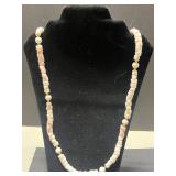 Vintage Jewelry Set: Coral Red Necklace, Double-Strand Bead Bracelet, and Brooch