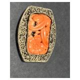 Vintage Coral and Red Beaded Jewelry Set with Clip, Necklaces, and Ring