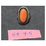 Vintage Coral and Red Beaded Jewelry Set with Clip, Necklaces, and Ring