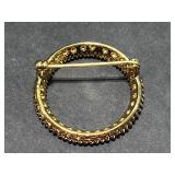 Vintage Coral Jewelry Set: Orange Branch Necklace, Gold Tone Brooch, and Native American Zuni Inlay Ring