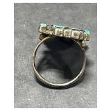 Vintage Coral Jewelry Set: Orange Branch Necklace, Gold Tone Brooch, and Native American Zuni Inlay Ring