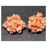 Collection of 5 Pairs Pink Coral and Beaded Earrings, Including 12K Gold Filled Hearts