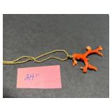 Coral and Silver Jewelry Set with Necklaces, Earrings, Brooch, and Bracelet