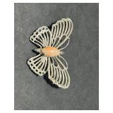 Coral and Silver Jewelry Set with Necklaces, Earrings, Brooch, and Bracelet