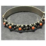 Coral and Silver Jewelry Set with Necklaces, Earrings, Brooch, and Bracelet