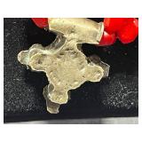 Coral and Silver Jewelry Set with Necklaces, Earrings, Brooch, and Bracelet