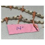 Vintage Coral Jewelry Set - Necklaces, Brooch, Ring, and Hoop Earrings