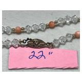 Vintage Coral Jewelry Set - Necklaces, Brooch, Ring, and Hoop Earrings